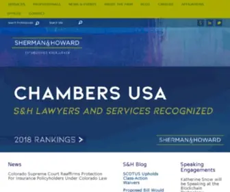Shermanhoward.com(Sherman & Howard L.L.C) Screenshot