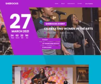Sherocksevent.com(An event celebrating and elevating emerging women in the arts and business) Screenshot