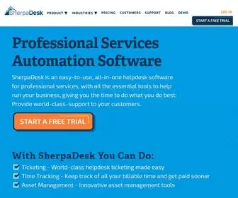 Sherpadesk.com(Simple Professional Services Automation & Help Desk) Screenshot