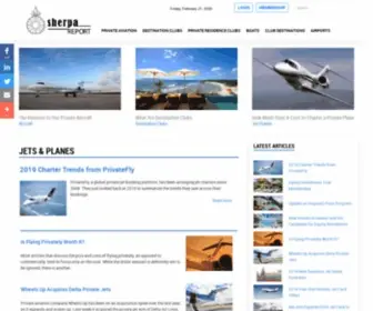 Sherpareport.com(Luxury Destination Clubs & Private Jets Guide and Reports) Screenshot