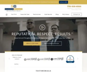 Sherrodandbernard.com(Douglasville Personal Injury Attorneys) Screenshot