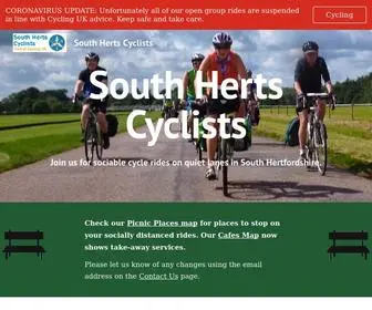 Shertscyclists.org.uk(South Herts Cyclists) Screenshot