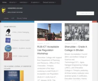 Sherubtse.edu.bt(Sherubtse College) Screenshot