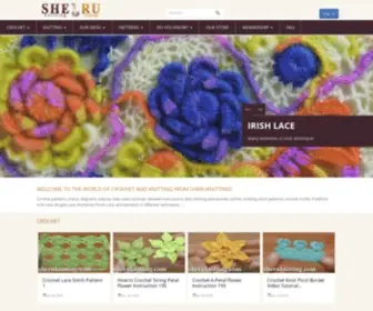 Sheruknitting.com(SHERU Knitting and Crochet international) Screenshot