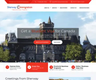 Sherwayimmigration.com(Immigration Consultancy in Canada) Screenshot