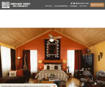 Sherwoodforestbandb.com(#1 BEST RANKED Saugatuck Bed and Breakfast) Screenshot