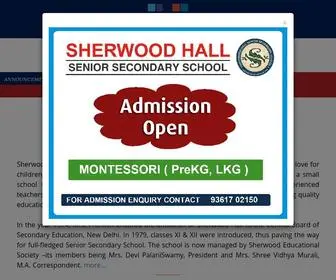 Sherwoodhallschool.com(Sherwood Hall Senior Secondary School CBSE Montessori Admission) Screenshot