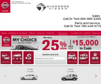 Sherwoodnissan.ca(Sherwoodnissan) Screenshot