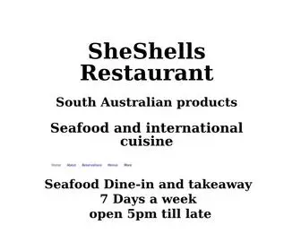 Sheshellsrestaurant.com(Sheshells) Screenshot