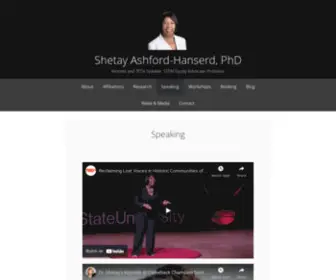 Shetayashford.com(Keynote and TEDx Speaker) Screenshot