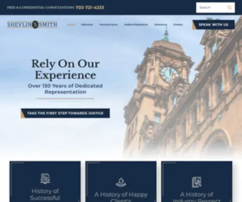 Shevlinsmith.com(Fairfax Personal Injury Attorneys) Screenshot