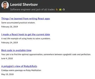 Shevtsov.me(Leonid Shevtsov) Screenshot