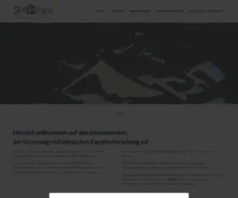 Shfam.de(Schleswig-Holsteinische Familienforschung e.V) Screenshot