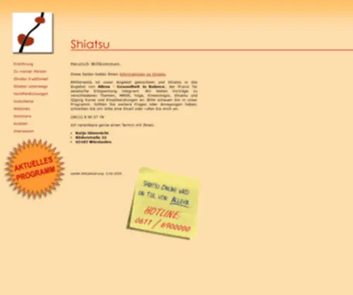 Shiatsu-Online.de(SHIATSU ONLINE) Screenshot