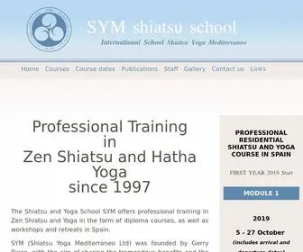 Shiatsumed.com(SYM Shiatsu and Yoga in Europe) Screenshot