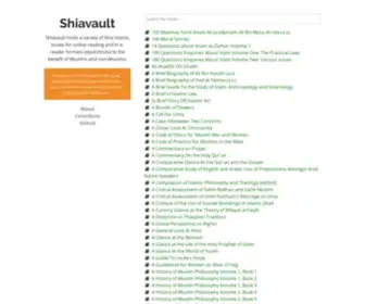 Shiavault.com(A Vault of Shia Islamic Books) Screenshot