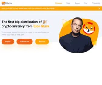 Shibaevent21.com(The first big distribution of cryptocurrency from Elon Musk) Screenshot