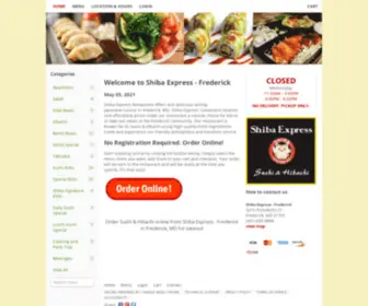 Shibaexpressfrederick.com(Order Sushi & Hibachi online from Shiba Express) Screenshot