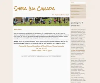 Shibainucanada.com(Shiba Inu Canada) Screenshot