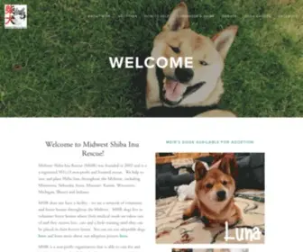 Shibarescue.org(Midwest Shiba Inu Rescue is a registered 501(c)) Screenshot