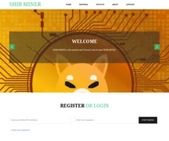 Shibminer.org(SHIB MINER) Screenshot