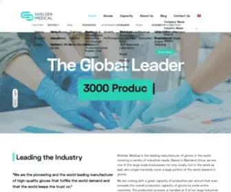 Shieldermedical.com(The Leading Glove Manufacturer) Screenshot