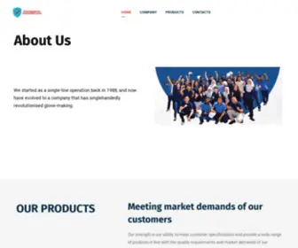 Shieldglovesmanufacturer.com(WordPress) Screenshot