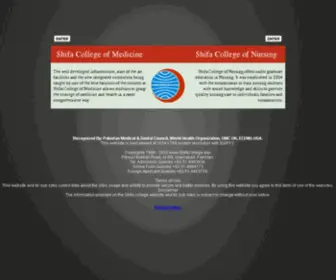 Shifacollege.edu(Shifa College of Medicine & Nursing) Screenshot