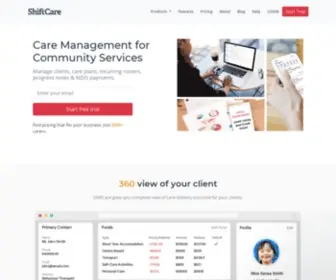 Shiftcare.com(Complete Care Management Software for Disability) Screenshot