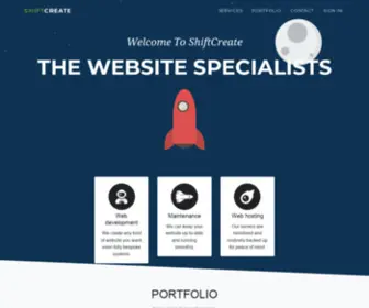 Shiftcreate.com(Bespoke CMS systems) Screenshot