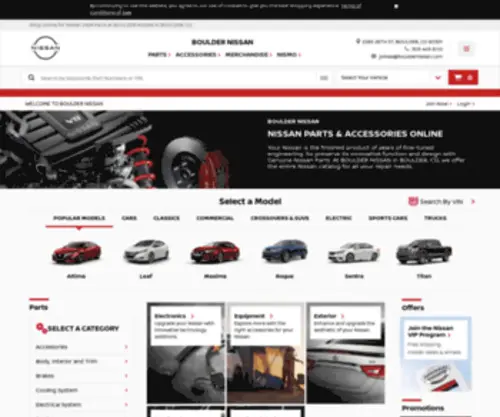 Shiftnissanparts.com(Nissan Parts & Accessories Online) Screenshot