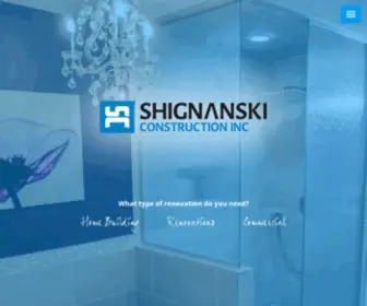 Shignanski.com(Shignanski Construction) Screenshot