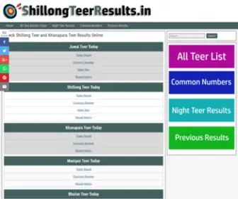 Shillongteerresults.in(Shillong Teer ResultToday Live Winning Numbers) Screenshot