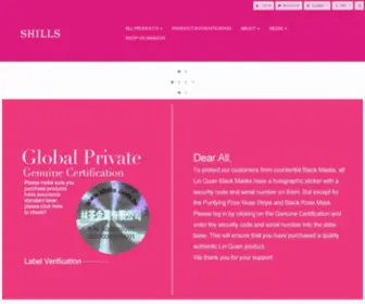 Shills.com.tw(SHILLS-Official Site) Screenshot