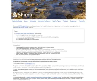 Shimajournal.org(Shima (ISSN: 1834) Screenshot