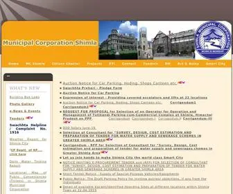 Shimlamc.org(Municipal Corporation Shimla) Screenshot