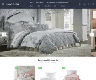 ShimZe.com(Bedding that shimmers) Screenshot