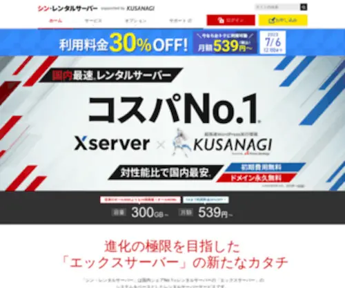Shin-Server.jp(レンタルサーバー) Screenshot