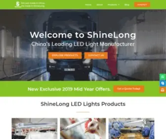 Shinelongled.com(China Wholesale LED Lights Manufacturer) Screenshot