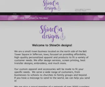 Shineondesigns.com(ShineOn designs) Screenshot