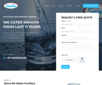 Shinero.co.in(Shine RO Water Purifier Assure Purity) Screenshot