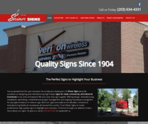 Shinersigns.com(Commercial Signs) Screenshot