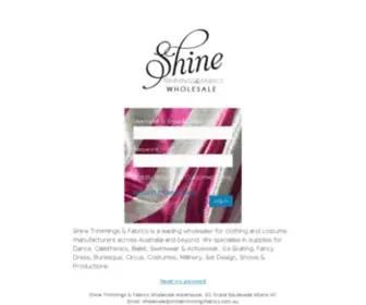 Shinewholesale.com.au(Log In ‹ Shine Trimmings & Fabrics Wholesale) Screenshot