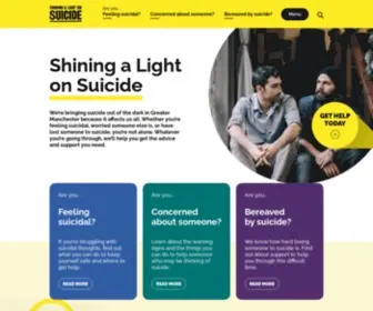 Shiningalightonsuicide.org.uk(Shining a Light on Suicide) Screenshot