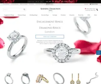 Shiningdiamonds.co.uk(Diamond Rings & Engagement Rings Hatton Garden London) Screenshot
