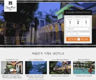 Shintamani.com(Shinta Mani) Screenshot