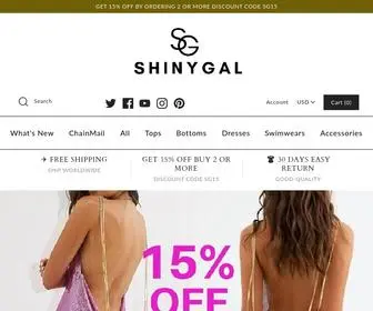 Shinygal.com(Exquisite Shiny Mesh Metal Sparkly Online Clothing Boutique) Screenshot
