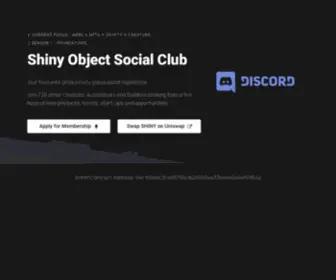 Shinyobjects.gg(Shiny Object Social Club) Screenshot