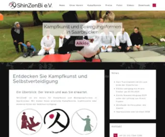 Shinzenbi.de(Entdecken Sie Kampfkunst und Selbstverteidigung) Screenshot