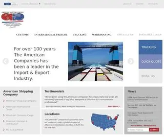 Shipamerican.com(American Shipping Company) Screenshot